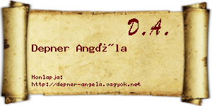 Depner Angéla névjegykártya